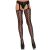 Lace up backseam stockings, black, O/S