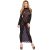 Long sleeved long dress, black, O/S