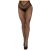 Crotchless backseam tights O/S - black