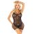 Heart Net Mini Dress - Black O/S
