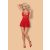 838-BAB-3 babydoll & thong red S/M