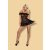 Flores chemise & thong black  S/M