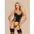 Sharlotte corset & thong black L/XL