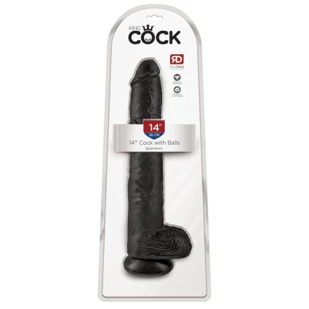 14" Cock with Balls  Black