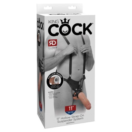 11" Hollow Strap On Suspender System  Light/Black
