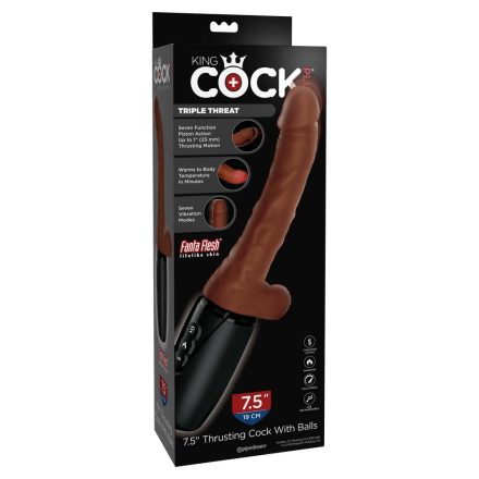 6" Triple Density Cock With Swinging Balls   Light