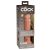 8" Dual Density Vibrating Silicone Cock  Tan
